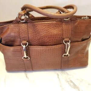 Unbranded X Lg  Brown Leather Shoulder Bag